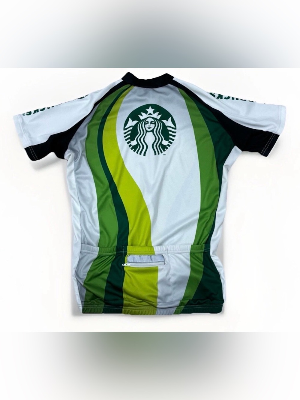 Vintage Starbucks Cycling Team T-Shirt Medium 3M Racing Bicycle Graphic Y2K Rare